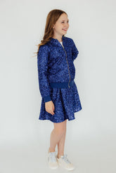 Royal Blue Sequin Twirl Skort - Aaria Tees