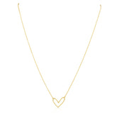 Abigail Open Heart Necklace - Aaria Tees