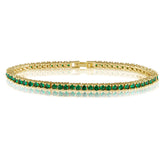 Karla Tennis Bracelet - Emerald - Aaria Tees
