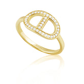 Rosie CZ Signet Ring - Aaria Tees