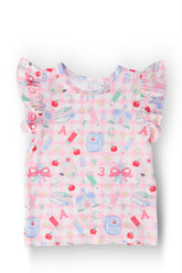 School Days S/S Ruffle Tee - Aaria Tees