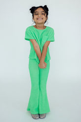 Seafoam Green Scrunchy Bells - Aaria Tees