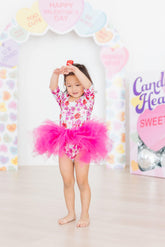 SALE Secret Garden 3/4 Sleeve Tutu Leotard - Aaria Tees