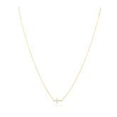 Janet Side Cross Necklace - Aaria Tees