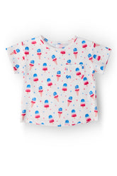 Summer Sweets Ruffle Pocket Tee - Aaria Tees