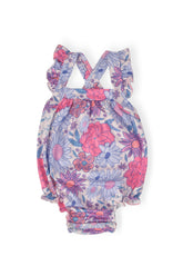 Sweet Springtime Ruffle Cross Back Romper - Aaria Tees