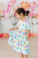 Sweet Treat S/S Pocket Twirl Dress - Aaria Tees