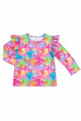 Swirly Whirly L/S Ruffle Tee - Aaria Tees