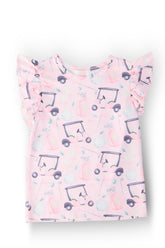 Tee Time S/S Ruffle Tee - Aaria Tees