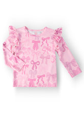 Twinkle Ties L/S Ruffle Tee - Aaria Tees