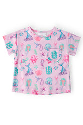 Under the Sea Ruffle Pocket Tee - Aaria Tees