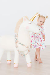 Unicorn Wish 3/4 Sleeve Pocket Twirl Dress - Aaria Tees