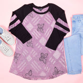 Butterflies & Diamonds Jersey Top - Aaria Tees