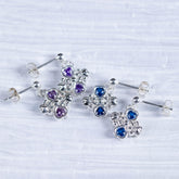 Sterling & Crystals Loved Paws Earrings - Aaria Tees