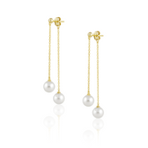 Xana Double Pearl Dangle - Aaria Tees