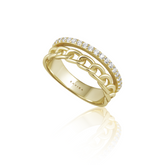Jolene Cz Chain Ring - Aaria Tees