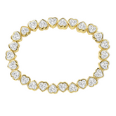 Stretchy Bezel Heart Bracelet - Aaria Tees