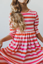 All You Need is Love 3/4 Sleeve Pocket Twirl Dress - Aaria Tees