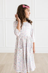 One in a Million 3/4 Sleeve Pocket Twirl Dress - Aaria Tees