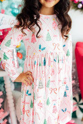 Very Merry L/S Pocket Twirl Dress - Aaria Tees