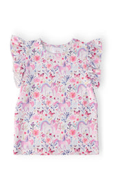 Whimsical Woods S/S Ruffle Tee - Aaria Tees