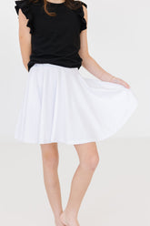 White Twirl Skort - Aaria Tees