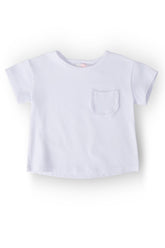 White Ruffle Pocket Tee - Aaria Tees
