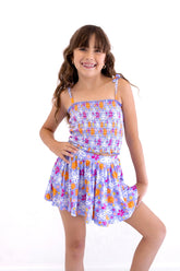 Bamboo Skirt Set - Purple Peony - Aaria Tees