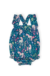 Wish Upon a Unicorn Ruffle Cross Back Romper - Aaria Tees