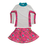 Girls 2 Long Sleeve Rashguard Set - Aaria Tees