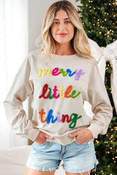 Sylevi Graphic Ribbed Loose Sweatshirt - Aaria Tees