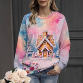Christmas Snowman & Snowflake Graphic Sweater - Aaria Tees