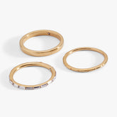 Baguette Stacking Ring Set of 3 - Aaria Tees