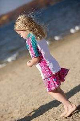 Girls 2-4 Short Sleeve Rashguard Set - Aaria Tees