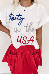 White Party in the USA Graphic T Shirt - Aaria Tees