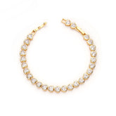 Bezel Heart Tennis Bracelet - Aaria Tees
