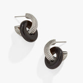 Black Onyx Textured Earrings - Aaria Tees