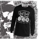 Black Hearted Gypsy Bike - Men's Long Sleeve Motorcycle T-Shirt - Aaria Tees