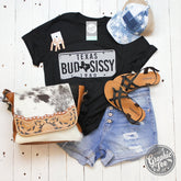 Bud & Sissy - Black Short Sleeve Tee - Aaria Tees