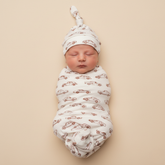Organic Swaddle Blanket & Hat Set - Cars - Aaria Tees