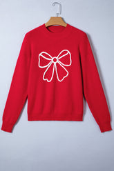 Arya Embroidered Graphic Ribbed Sweater - Aaria Tees