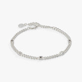 April Birthstone Clear Crystal Curb Chain Bracelet - Aaria Tees