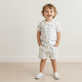 Organic Tee & Shorts Set - Coastal - Aaria Tees
