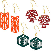 Color Cutout Earrings - Aaria Tees