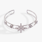 Crystal Snowflake Cuff Bracelet - Aaria Tees