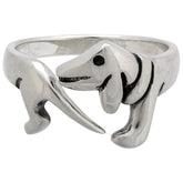 Dachshund Sterling Wrap Ring - Aaria Tees