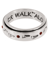 Diabetes Awareness Sterling & Crystal Spinning Ring - Aaria Tees