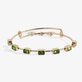 August Birthstone Emerald Cut Bangle - Aaria Tees