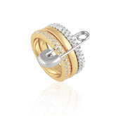 Eva Stacked Safety Pin Ring - Aaria Tees