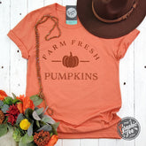 Farm Fresh Pumpkins Heather Orange Short Sleeve Tee - Aaria Tees